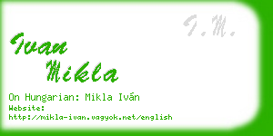 ivan mikla business card